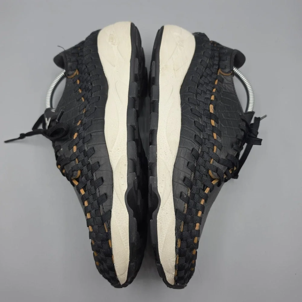 Nike Footscape Sandals Shoes Womens 12 Black Comfort Woven Casual Active